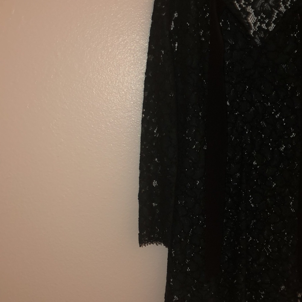 Sandro Paris lace Forest green dress sz 2 - Picture 3 of 9